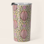 Retro Floral Beetles - vintage pastels Travel Mug Gallery Image 3