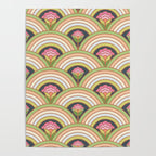 Retro Rainbow Flowers Poster Gallery Image 4