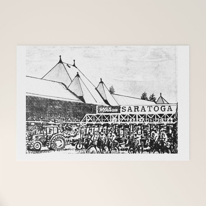 "The Starting Gate" Saratoga Springs Race Course Track Welcome Mat Gallery Image 1