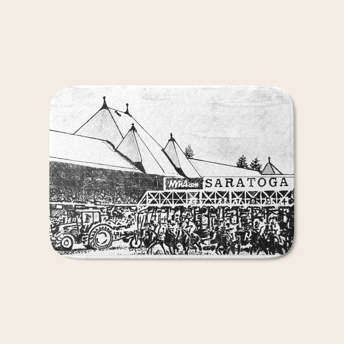 "The Starting Gate" Saratoga Springs Race Course Track Bath Mat Gallery Image 1