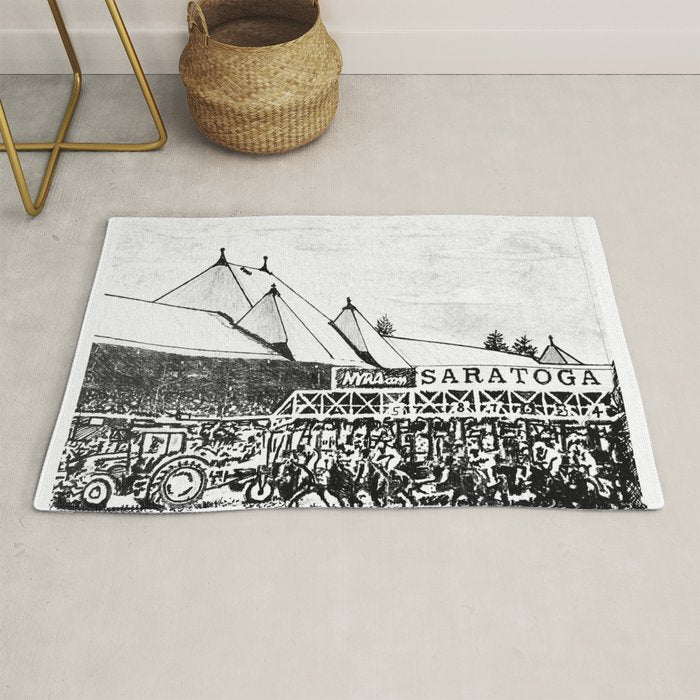 "The Starting Gate" Saratoga Springs Race Course Track Rug Gallery Image 1