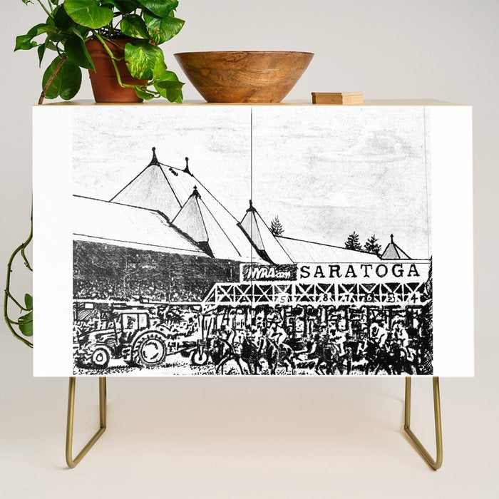 "The Starting Gate" Saratoga Springs Race Course Track Credenza Gallery Image 1