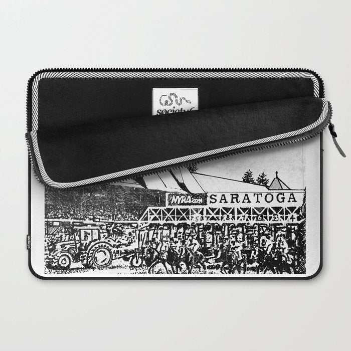 "The Starting Gate" Saratoga Springs Race Course Track Laptop Sleeve Gallery Image 2