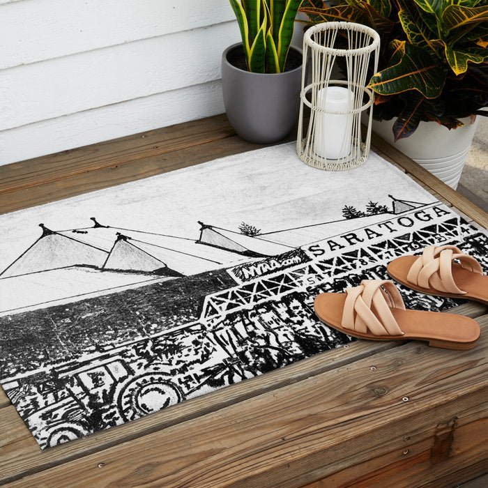 "The Starting Gate" Saratoga Springs Race Course Track Outdoor Rug Gallery Image 2