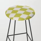 Warped Check Pattern Lime Stool Gallery Image 2