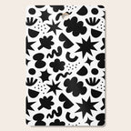 Abstract black and white organic shape pattern Cutting Board Gallery Image 1