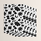 Abstract black and white organic shape pattern Wrapping Paper Gallery Image 3