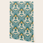 Celestial Unicorns In Turquoise and Gold Wallpaper Gallery Image 2