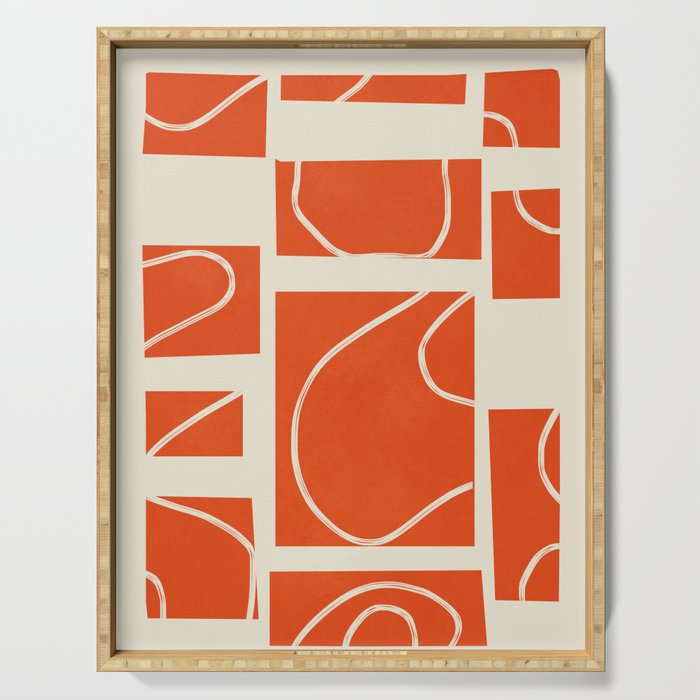 Abstract Pathways 5 Serving Tray Gallery Image 1