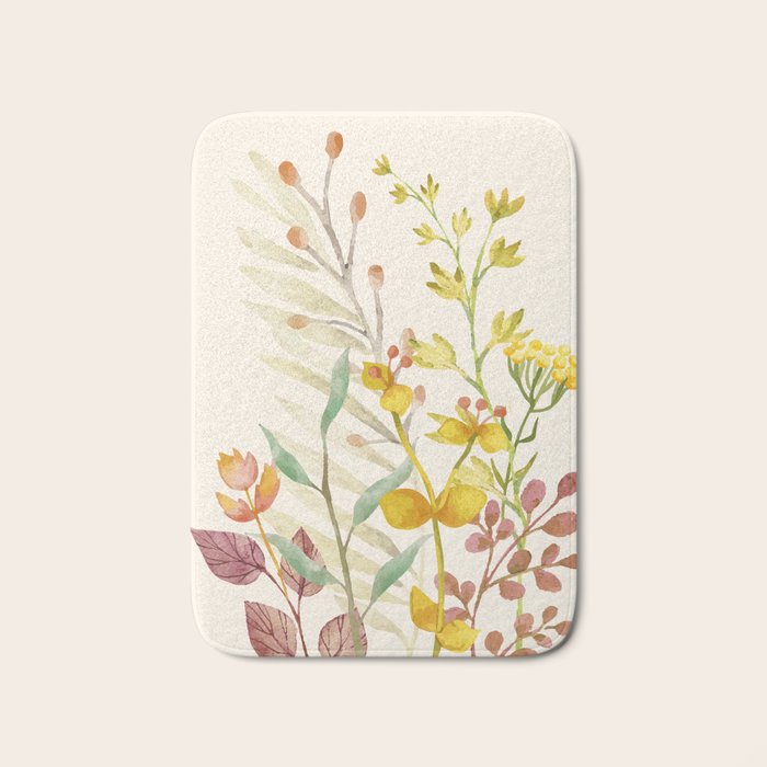 Autumn Flowers Bath Mat Gallery Image 1