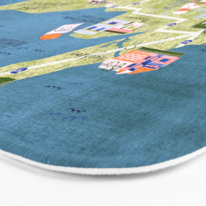 Map of Northern Michigan - Pasty Tour in Emerald Bath Mat Gallery Image 3