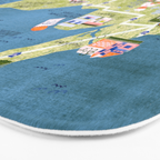 Map of Northern Michigan - Pasty Tour in Emerald Bath Mat Gallery Image 3