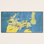 Map of Northern Michigan - Pasty Tour in Emerald Desk Mat Gallery Image 3