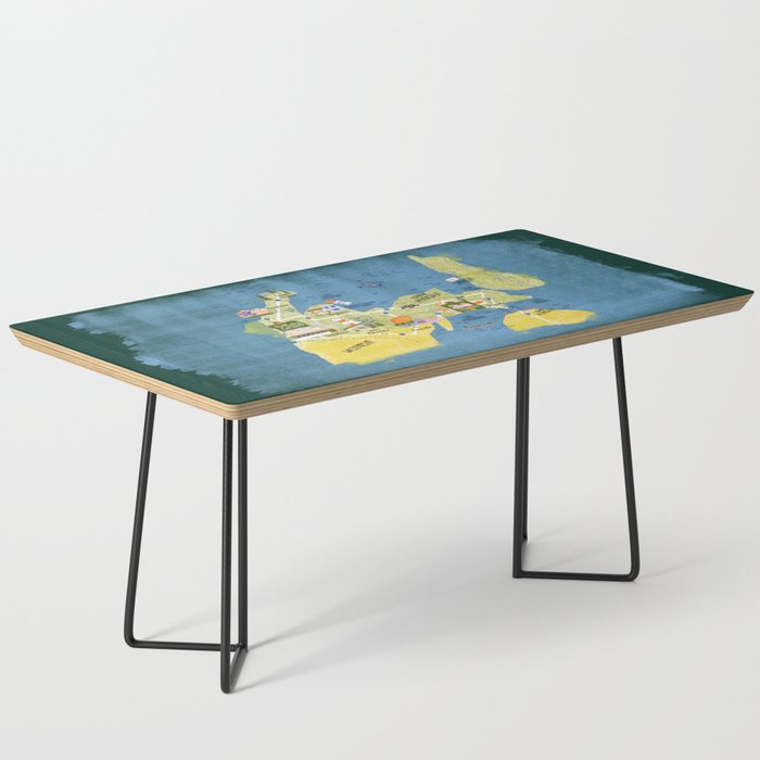 Map of Northern Michigan - Pasty Tour in Emerald Coffee Table Gallery Image 1