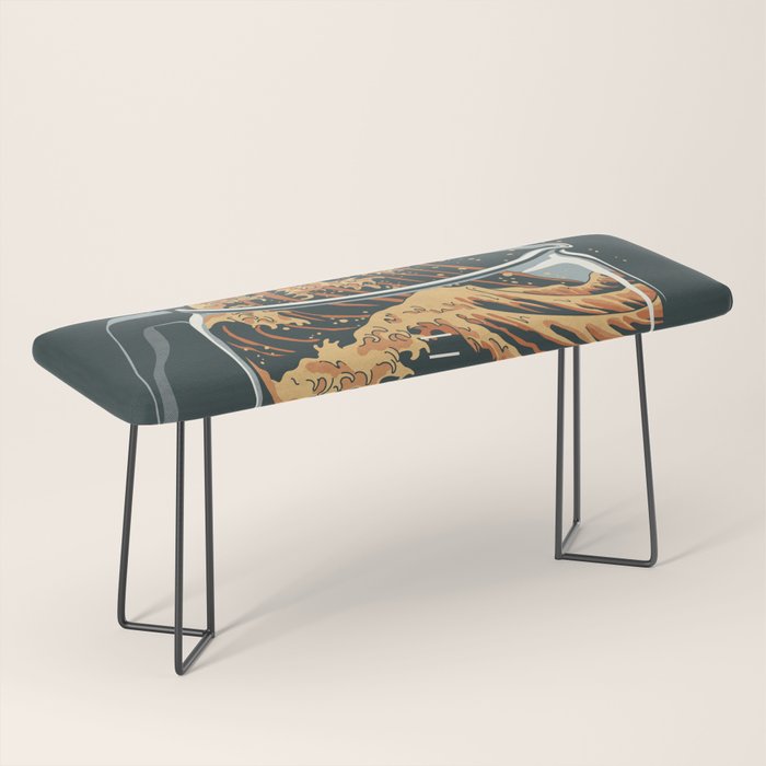 The Great Wave of Coffee Bench Gallery Image 1