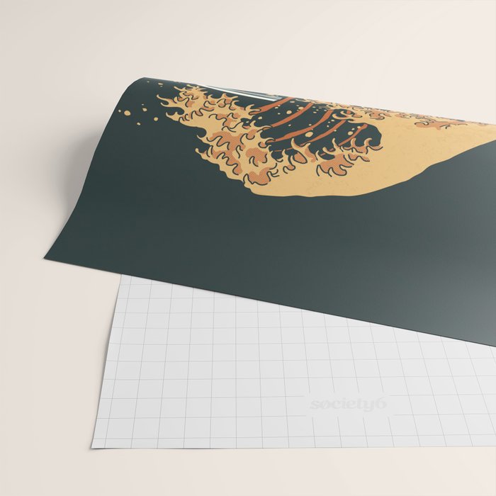 The Great Wave of Coffee Wrapping Paper Gallery Image 2