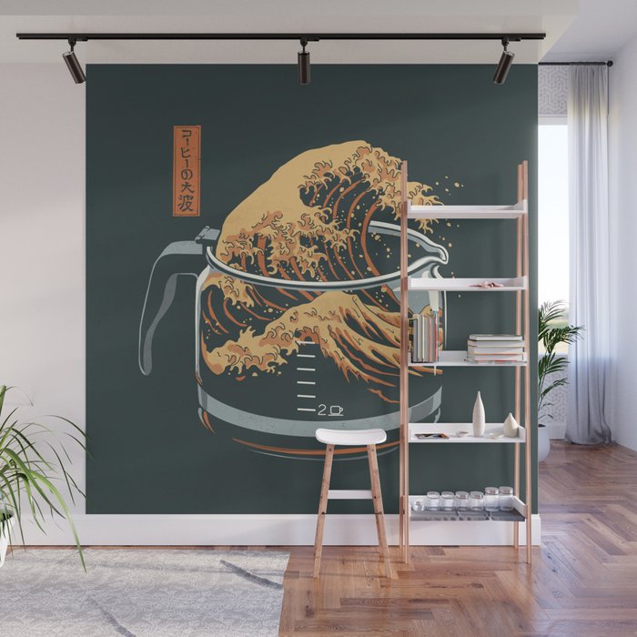 The Great Wave of Coffee Wall Mural Gallery Image 1