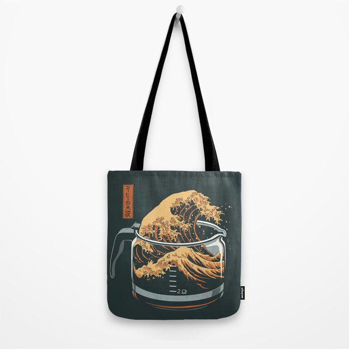 The Great Wave of Coffee Tote Bag Gallery Image 2