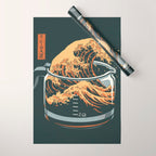 The Great Wave of Coffee Wrapping Paper Gallery Image 1