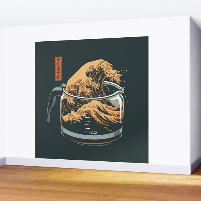 The Great Wave of Coffee Wall Mural Gallery Image 2