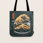 The Great Wave of Coffee Tote Bag Gallery Image 1