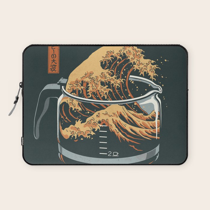 The Great Wave of Coffee Laptop Sleeve Gallery Image 1