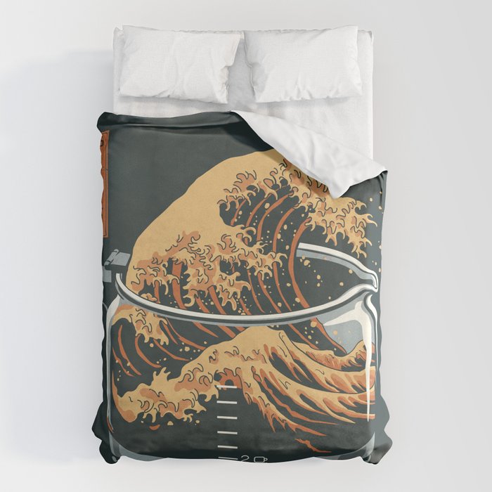 The Great Wave of Coffee Duvet Cover Gallery Image 6