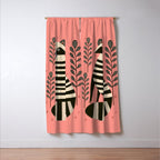 Pink Forest Raccoon Window Curtain Gallery Image 3