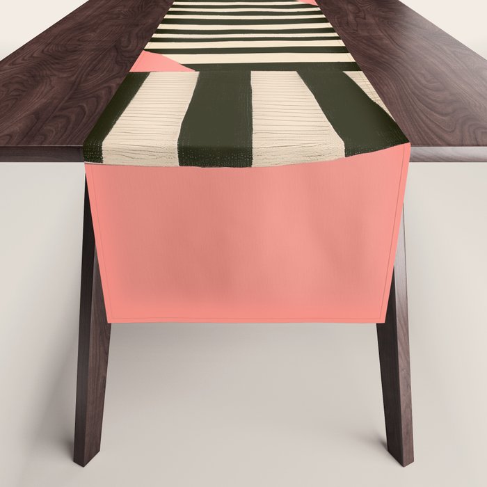 Pink Forest Raccoon Table Runner Gallery Image 1