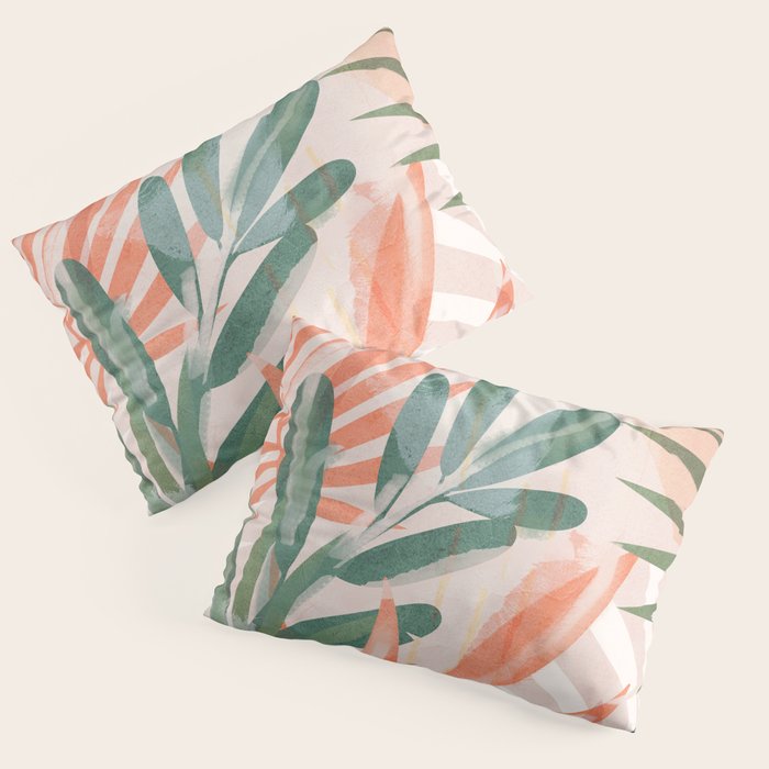 Tropical Leaves 4 Pillow Sham Gallery Image 1
