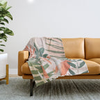 Tropical Leaves 4 Throw Blanket Gallery Image 1