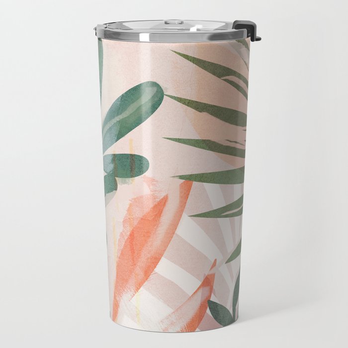 Tropical Leaves 4 Travel Mug Gallery Image 2