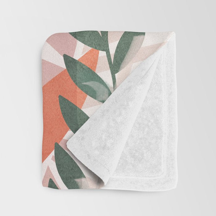 Tropical Leaves 4 Throw Blanket Gallery Image 3