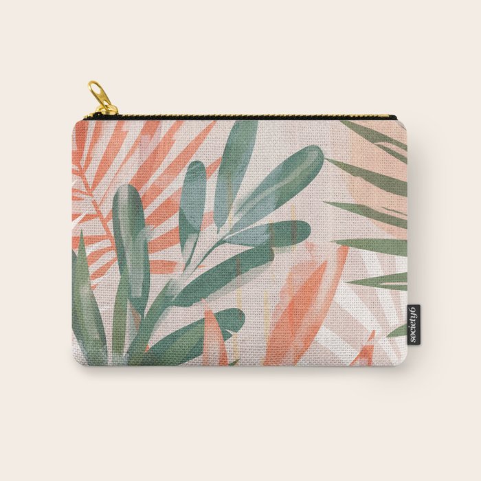Tropical Leaves 4 Carry All Pouch Gallery Image 1