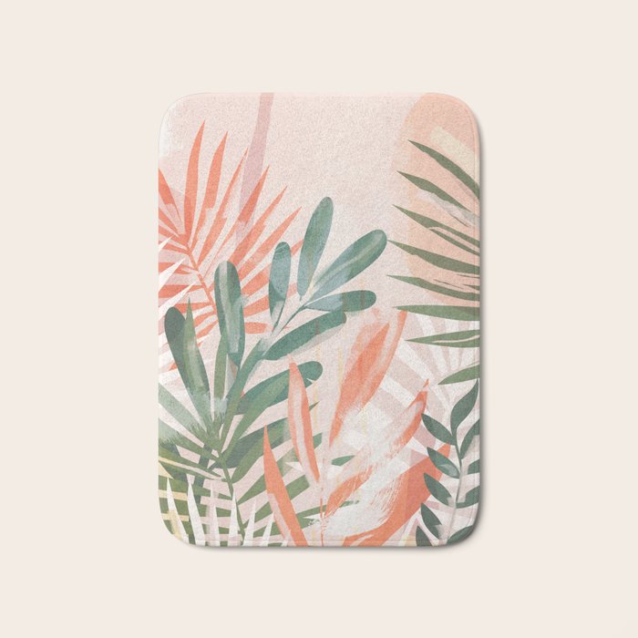 Tropical Leaves 4 Bath Mat Gallery Image 1