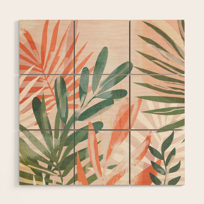 Tropical Leaves 4 Wood Wall Art Gallery Image 1