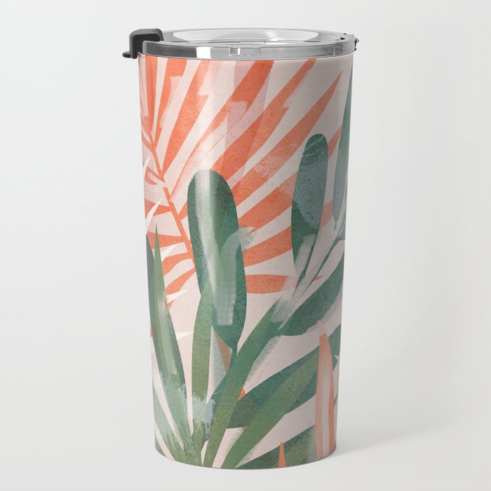 Tropical Leaves 4 Travel Mug Gallery Image 3