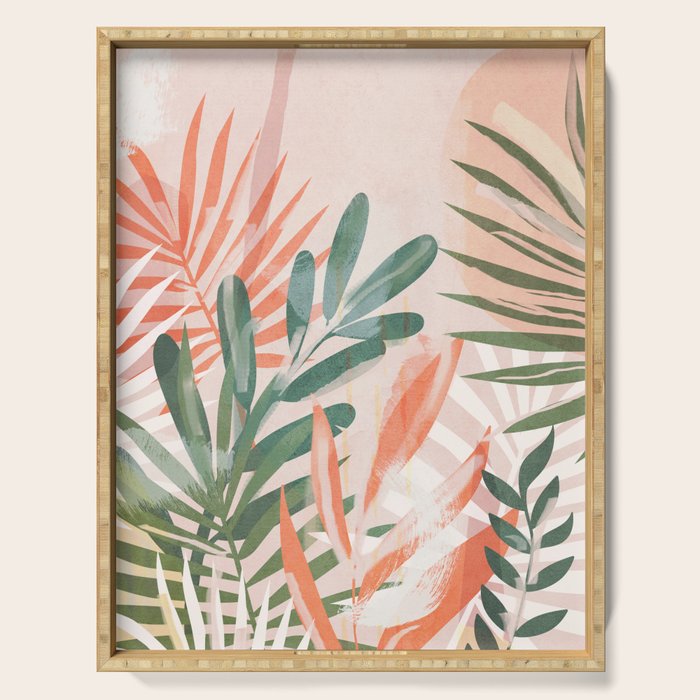 Tropical Leaves 4 Serving Tray Gallery Image 1