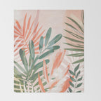Tropical Leaves 4 Throw Blanket Gallery Image 2