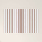 Classic Double Stripes Light Mocha Brown and White Vertical Stripe Pattern Welcome Mat Gallery Image 1