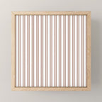 Classic Double Stripes Light Mocha Brown and White Vertical Stripe Pattern Mini Art Print Gallery Image 1