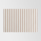 Classic Double Stripes Light Mocha Brown and White Vertical Stripe Pattern Rug Gallery Image 2