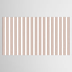 Classic Double Stripes Light Mocha Brown and White Vertical Stripe Pattern Tablecloth Gallery Image 2