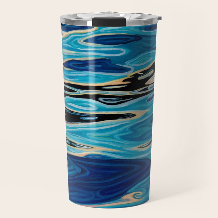 Abstract Water Ripples and Waves Travel Mug Gallery Image 1