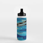 Abstract Water Ripples and Waves Water Bottle Gallery Image 2