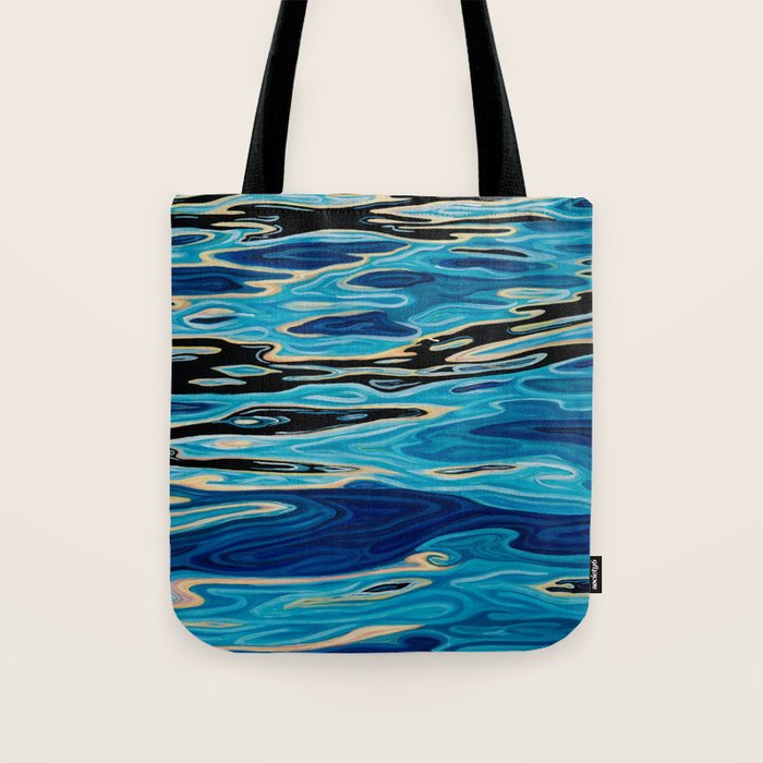 Abstract Water Ripples and Waves Tote Bag Gallery Image 1