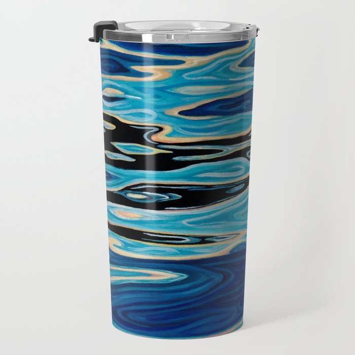 Abstract Water Ripples and Waves Travel Mug Gallery Image 3