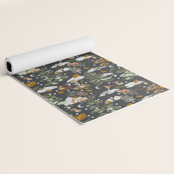 Baby animals in the dark forest DK Yoga Mat Gallery Image 2