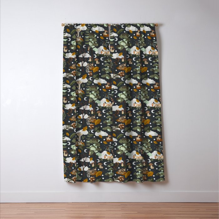 Baby animals in the dark forest DK Window Curtain Gallery Image 3
