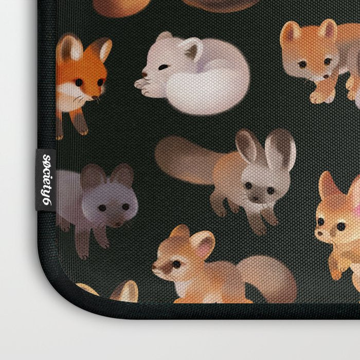 Foxes - dark Laptop Sleeve Gallery Image 3